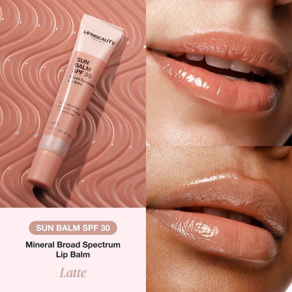 NEW INNBEAUTY Project Sun Balm SPF 30 Latte Mineral Lip Balm Hydrating UV